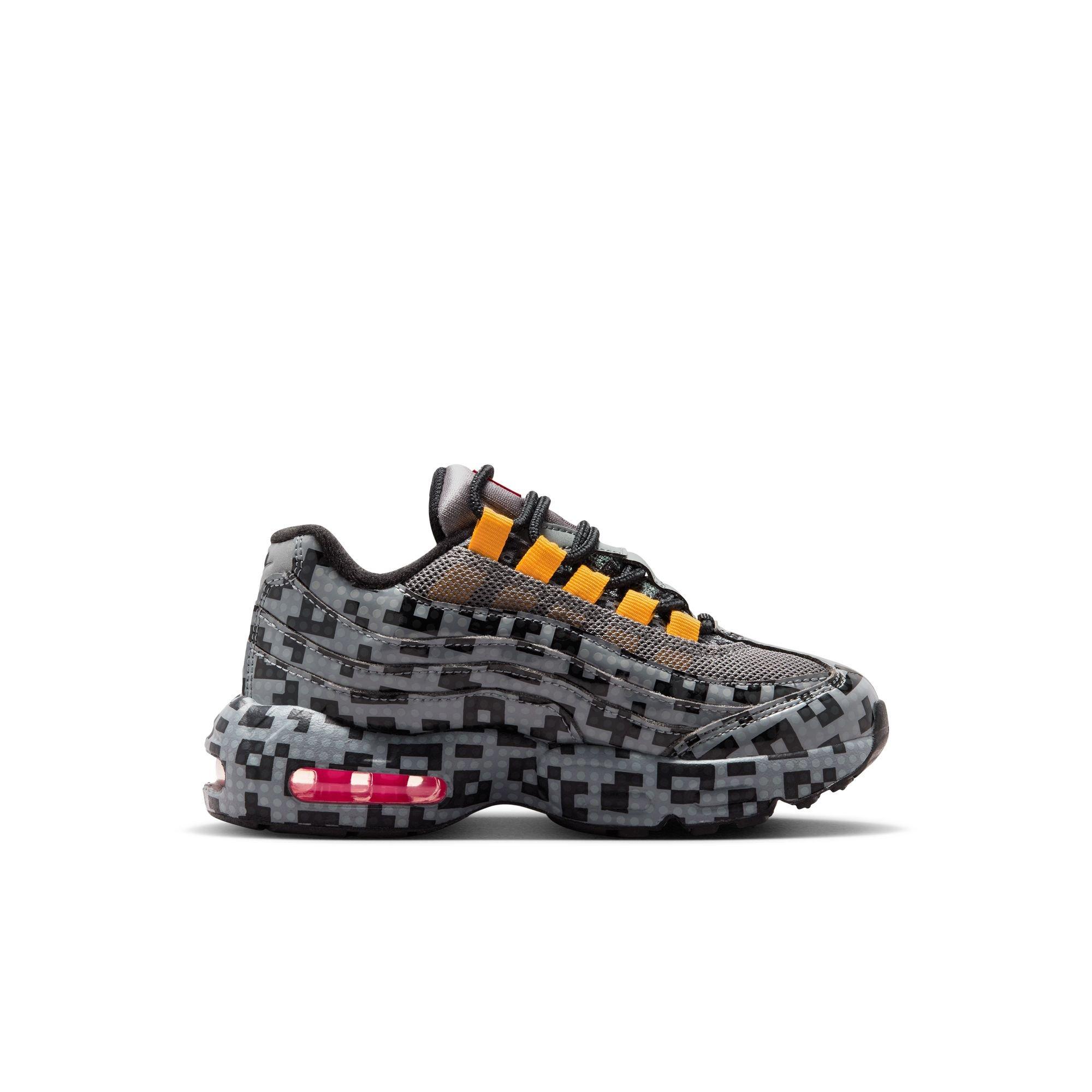 Nike Air Max 95 x LEGO Collection "Pixel Camo" Preschool Kids' Shoe - SMOKE GREY/METALLIC SILVER/BLACK